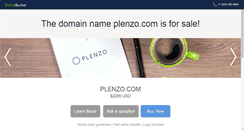 Desktop Screenshot of plenzo.com